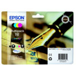 Epson C13T16264012 Multipack Stylo Plume T1626 : cartouches Noir. Cyan. Magenta et Jaune