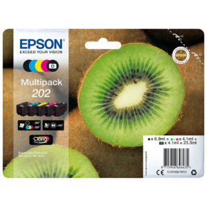 Epson Multipack 202 Kiwi, 5 Cartouches d'encre d'origine