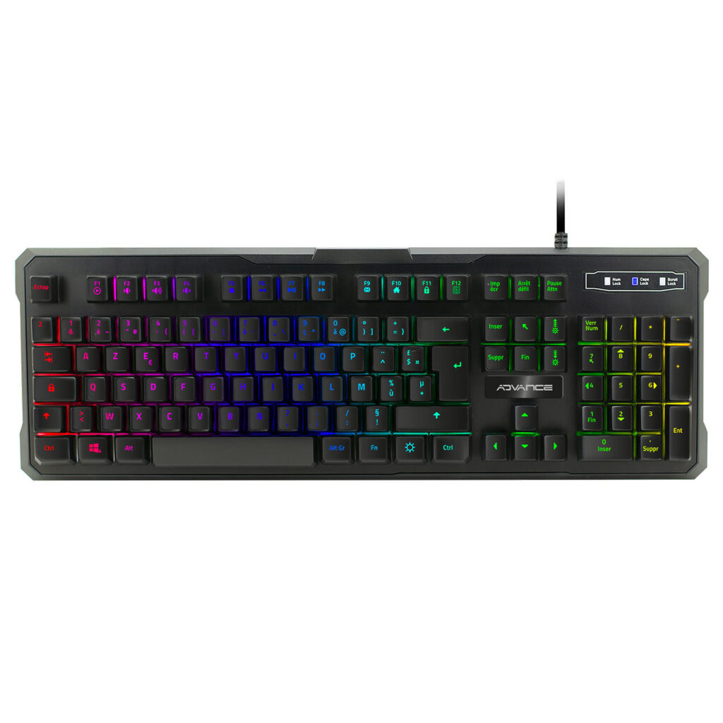 Clavier Gamer - The G-Lab - KEYZ HYDROGEN - 60% Format Compact - Rétroéclairé - Filaire - Noir - Informatique