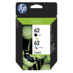 Pack Cartouches d'encre HP 62 (Noir, 3 couleurs)