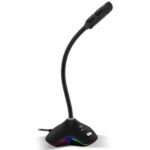 Micro sur pied SPIRIT OF GAMER Gaming et Multimédia LED RGB Câble 140 MM Connexion USB Réf : MIC-EKO300.