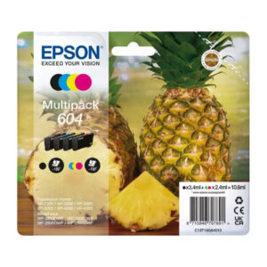 Pack 4 cartouches d'encre Epson Ananas 604 (Noir + Couleurs)
