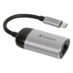 Carte Réseau USB 3.0 Type C Verbatim vers RJ45 Gigabit (Gris) - 49146