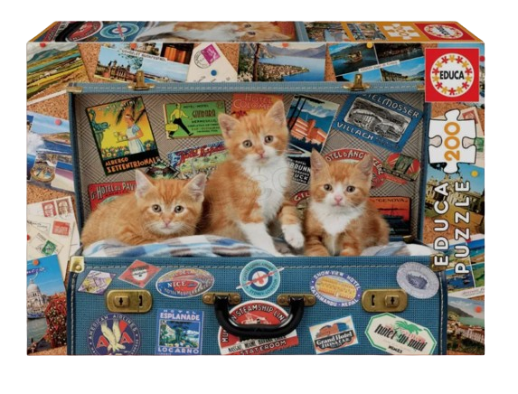 Puzzle Educa - Petits chats voyageurs (200 pièces) - 637155
