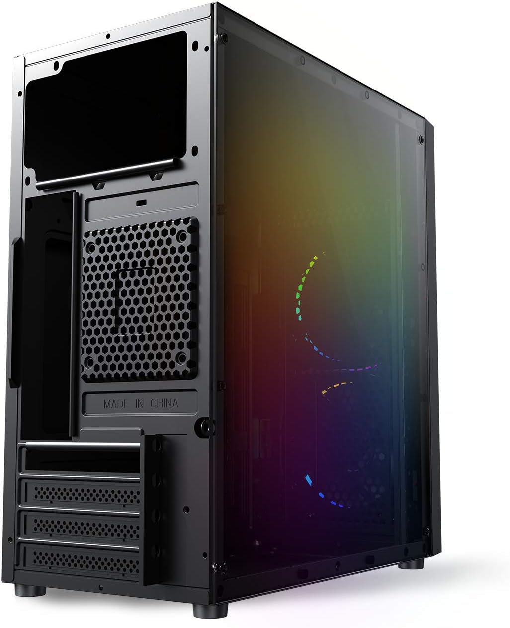 Boitier Mini Tour Micro ATX Spirit of Gamer Deathmatch 3 RGB avec panneaux vitrés (Noir) - 6001RA – Image 5