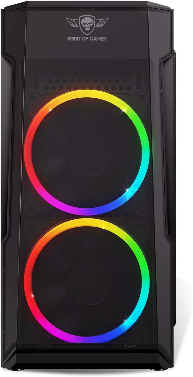 Boitier Mini Tour Micro ATX Spirit of Gamer Deathmatch 3 RGB avec panneaux vitrés (Noir) - 6001RA – Image 6