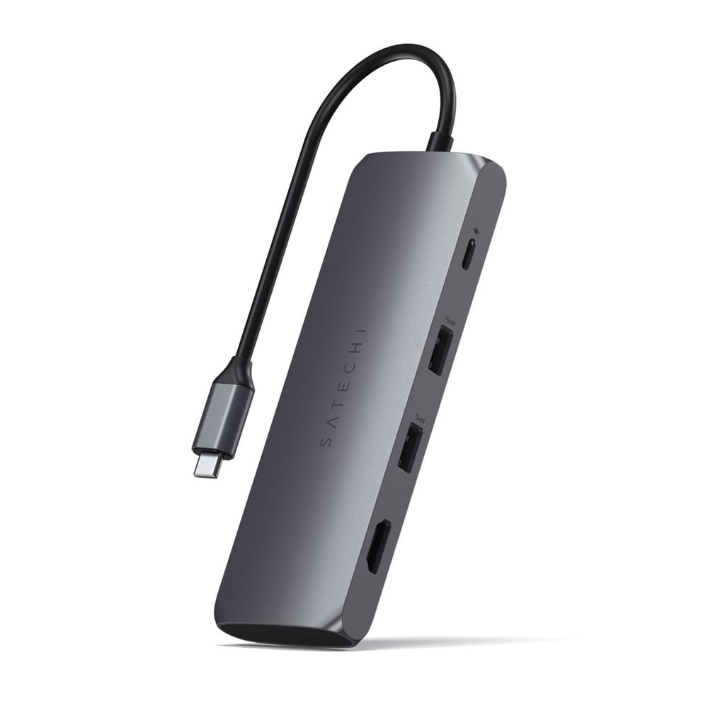 Adaptateur USB Type C Satechi Hybrid vers SSD M.2, HDMI et 3xUSB (Gris) - SA-ST-UCHSEM