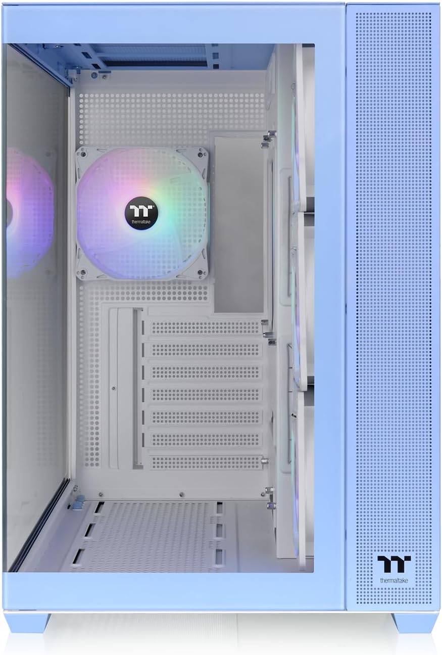 Boitier Moyen Tour ATX Thermaltake View 380 Tg Rgb avec panneau vitré (Bleu) - CA-1Z2-00MFWN-00 – Image 2