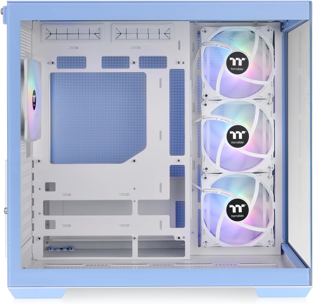 Boitier Moyen Tour ATX Thermaltake View 380 Tg Rgb avec panneau vitré (Bleu) - CA-1Z2-00MFWN-00 – Image 3