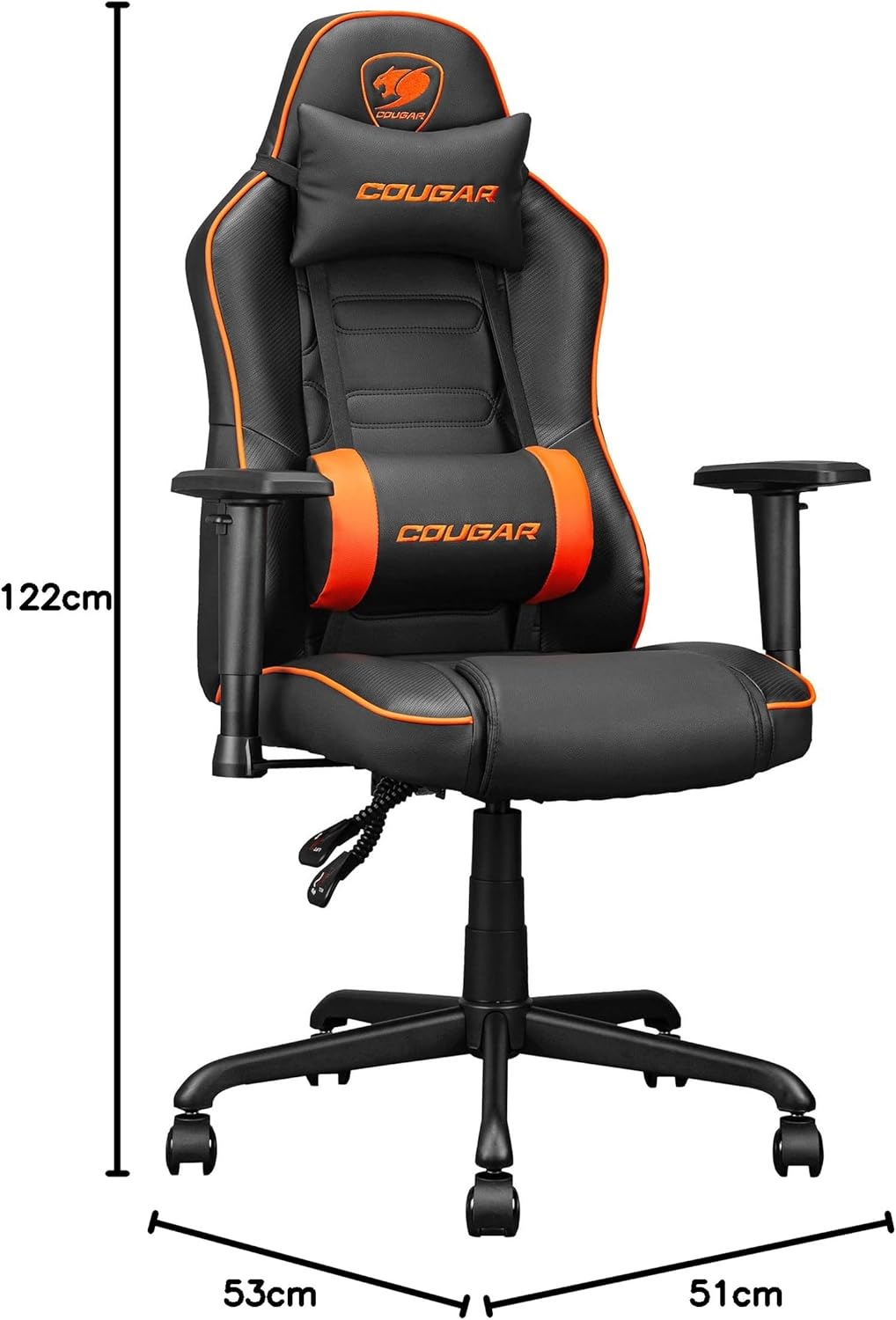 Fauteuil Cougar Fusion S (Noir/Orange) - FUSION S – Image 2