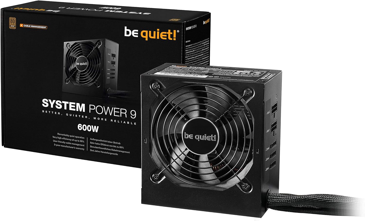 Alimentation ATX be quiet! System Power 9 CM - 600W - BN302