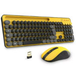 Pack Clavier + Souris S.fil ADVANCE PEPS 2.4GHz - COLORIS JAUNE Réf : CLS-SMT-YE
